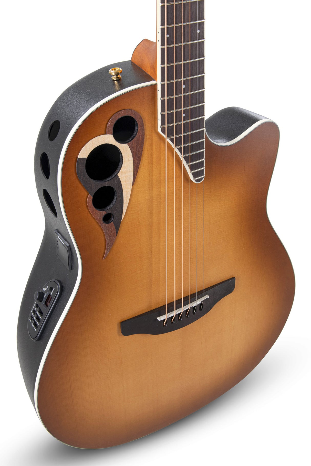 Ovation E-Akustikgitarren Celebrity Elite Deluxe Deep Contour - Peach Burst Satin (CDX40-PB-G)