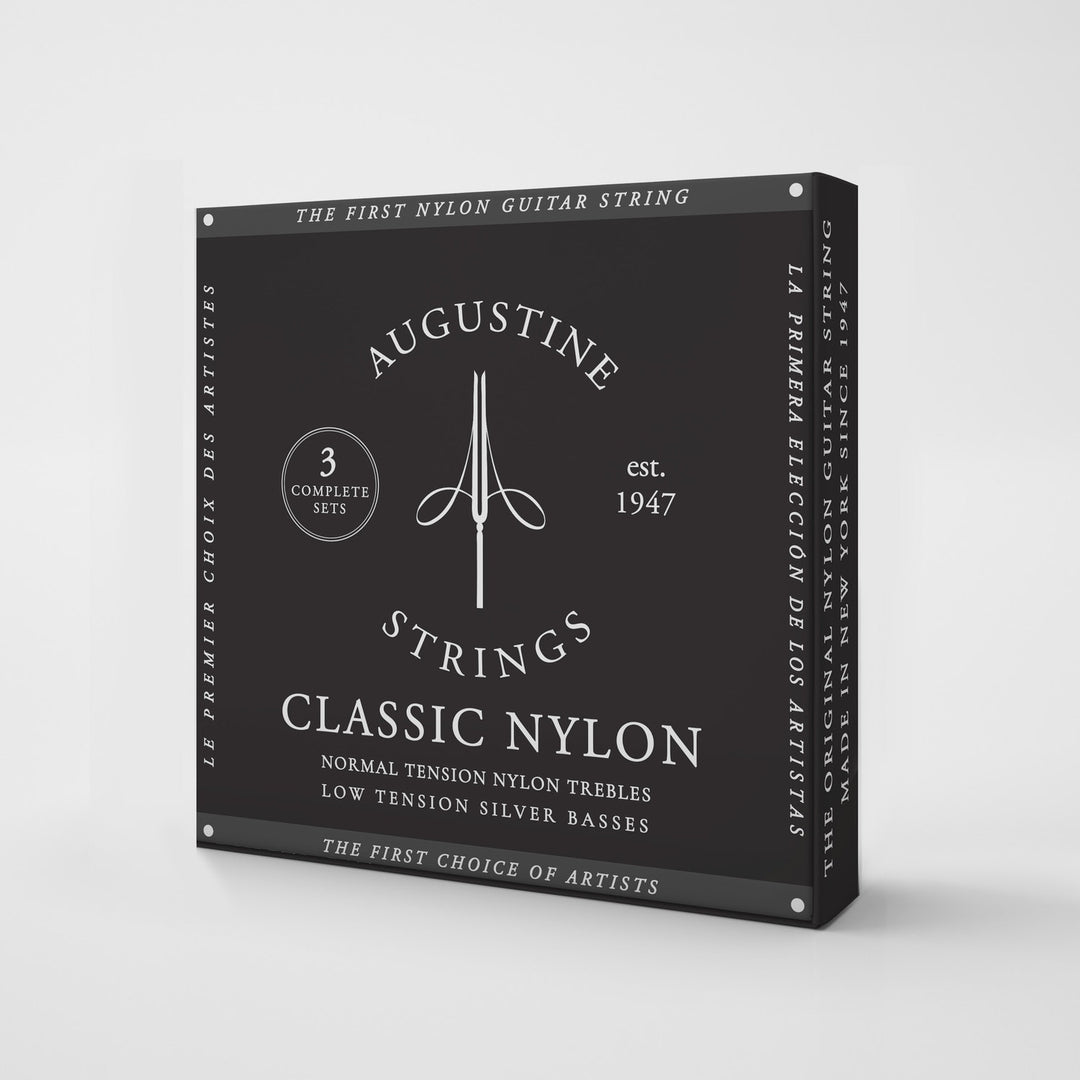 Augustine Saiten für klassische Gitarre Classic Label - 3 x Set Classic Black (normal/low)