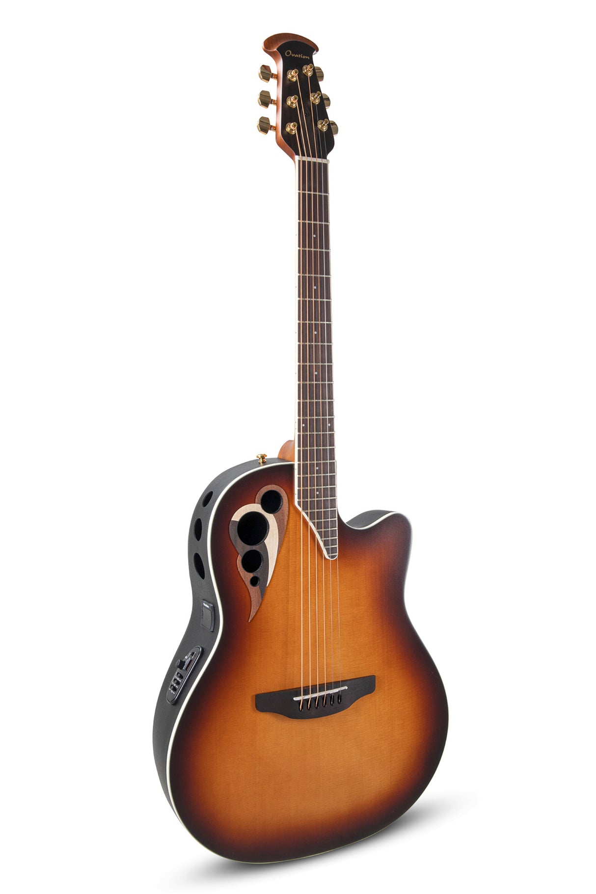 Ovation E-Akustikgitarren Celebrity Elite Deluxe Deep Contour - Vintage Sunburst Satin (CDX40-1-G)