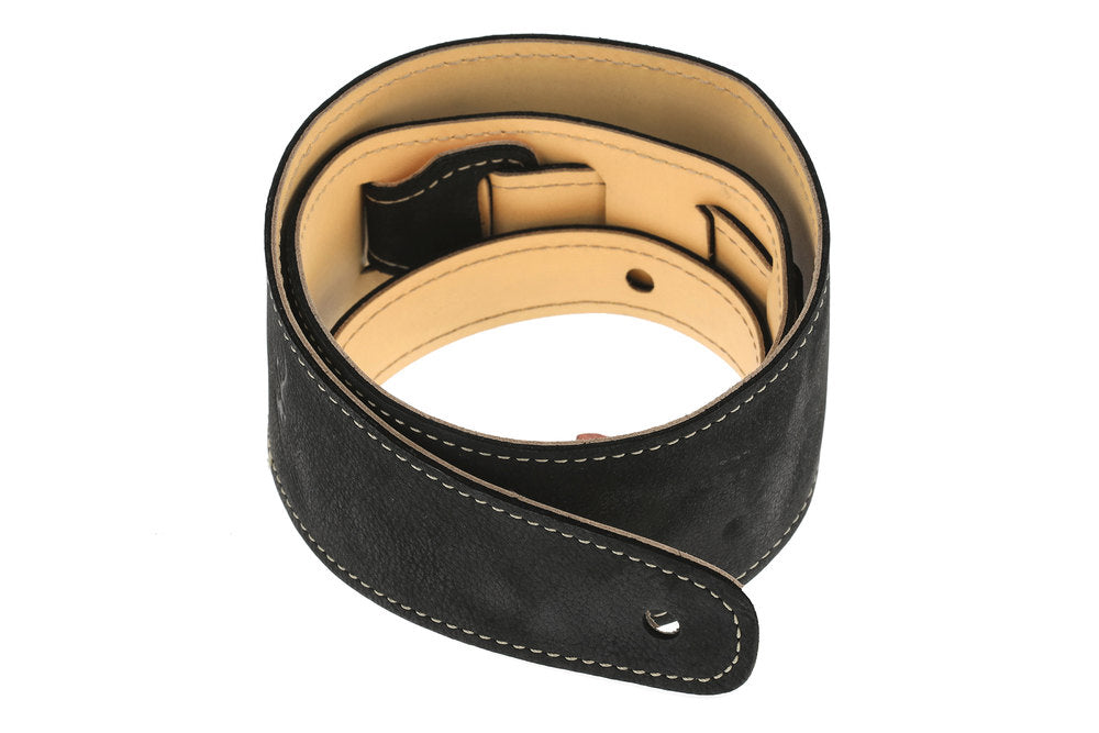 GEWA Regular 70 Gitarrengurt aus Leder, Satin Black