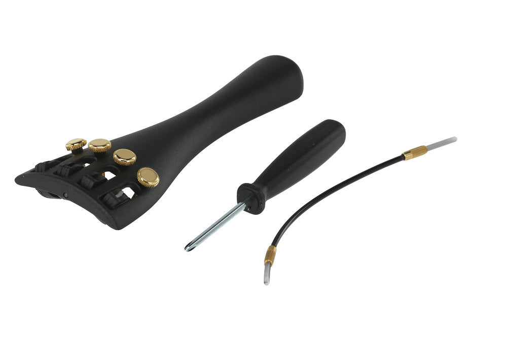 Wittner Ultra Geigenhalter 4/4, vergoldet, mit Schraubendreher
