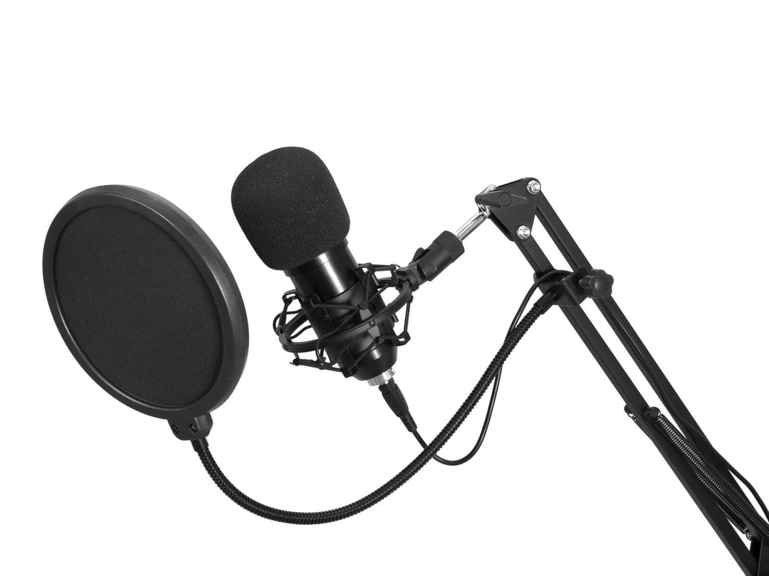 OMNITRONIC BMS-1C USB-Kondensator-Broadcast-Mikrofon-Set