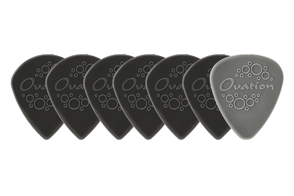 Ovation Diamond Grip Sharp Tip Plektren 1,40 mm, onyx black, 7 Stück