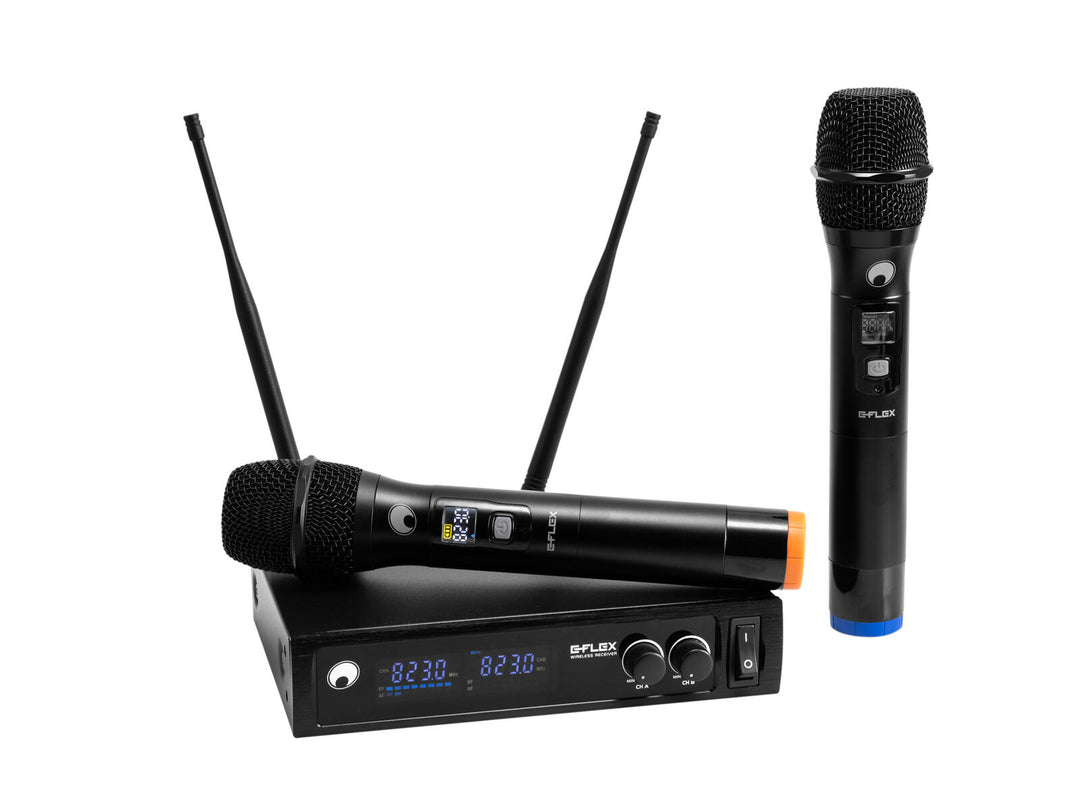 OMNITRONIC UHF E-FLEX 2, Drahtloses Mikrofonsystem 823-832/863-865 MHz