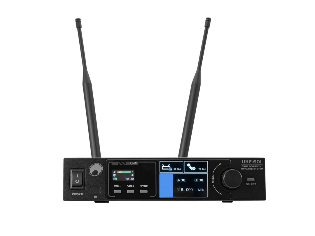 OMNITRONIC UHF-601 1-kanaliges drahtloses Mikrofonsystem 823-832/863-865 MHz