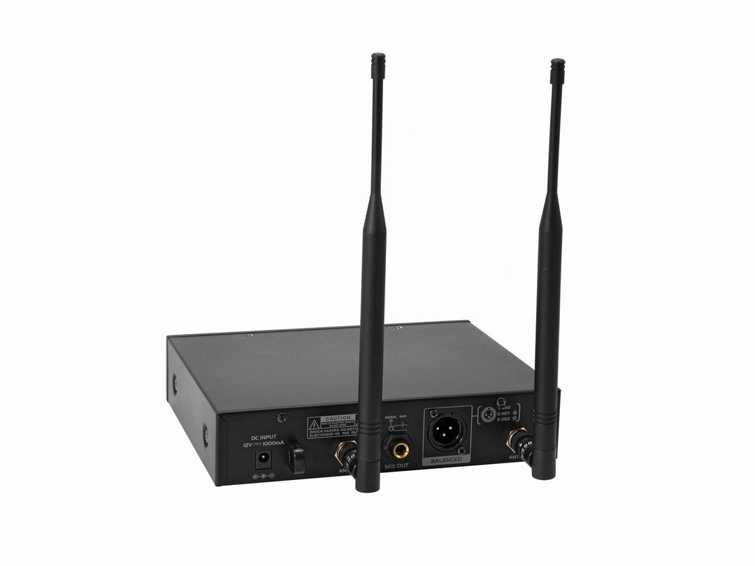 OMNITRONIC UHF-601 1-kanaliges drahtloses Mikrofonsystem 823-832/863-865 MHz