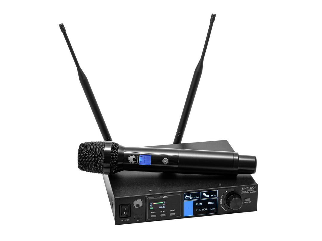 OMNITRONIC UHF-601 1-Kanal-Funkmikrofonsystem 520-554 MHz