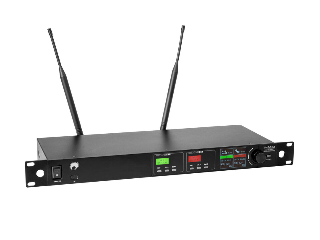 OMNITRONIC UHF-602 2-Kanal-Funkmikrofonsystem 823-832/863-865 MHz
