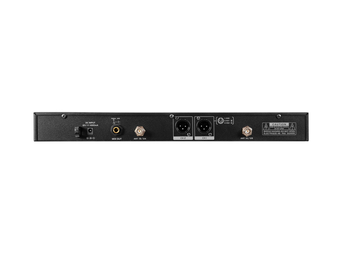 OMNITRONIC UHF-602 2-Kanal-Funkmikrofonsystem 823-832/863-865 MHz