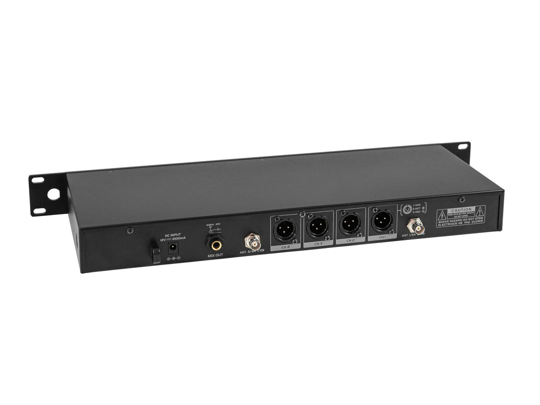 OMNITRONIC UHF-604 4-Kanal-Funkmikrofonsystem 520-554 MHz