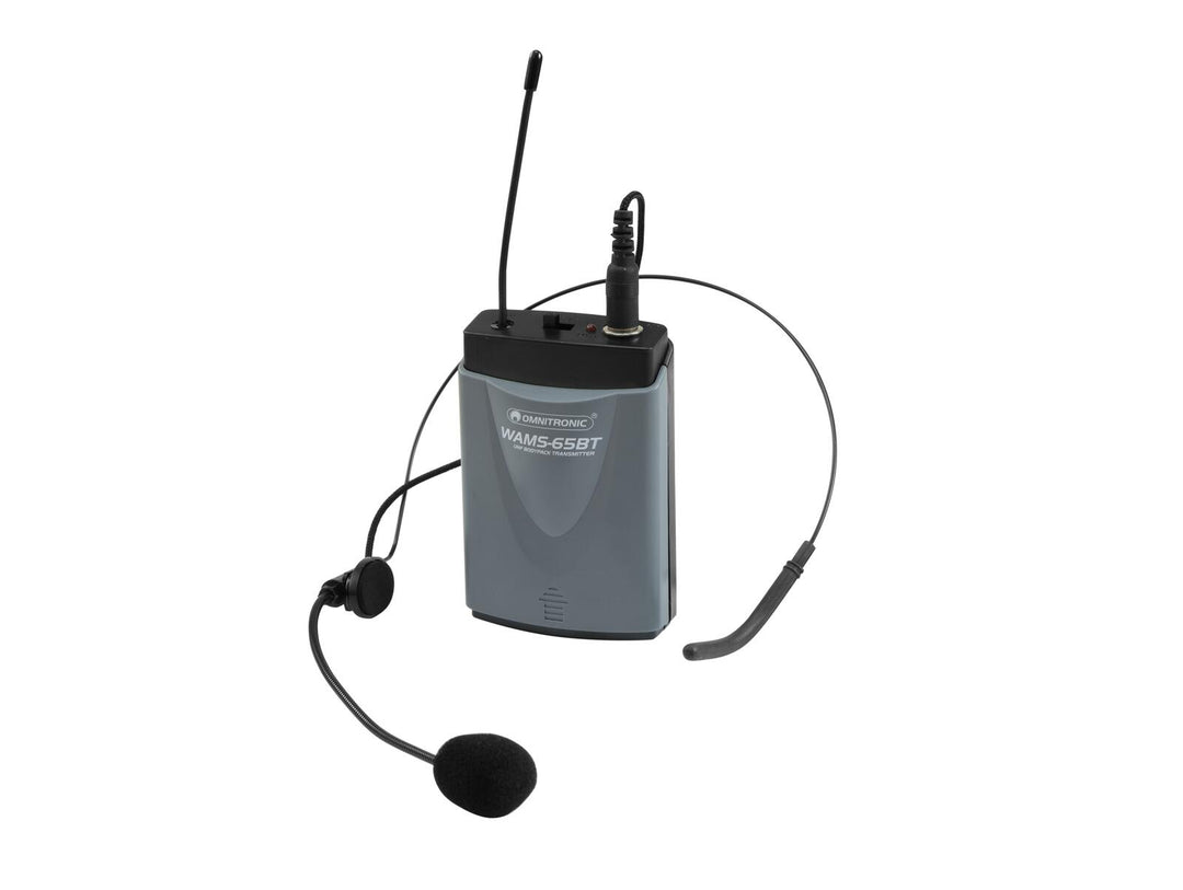 OMNITRONIC Set WAMS-65BT + Bodypack-Sender inkl. headset + Batterie