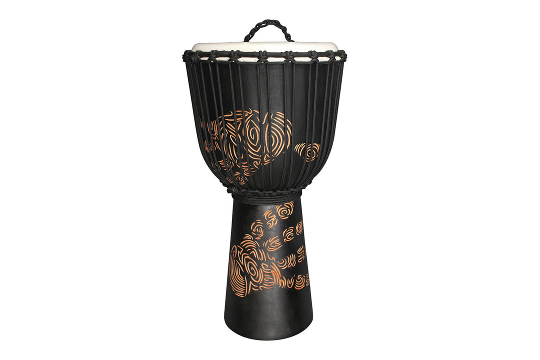 Toca Djembe Street Series Carved Hand Print - Supertone 10" (TSSDJ-MHP)