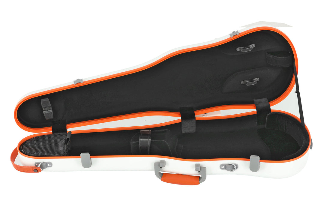 PURE GEWA Formgeformte Geigen cases Polycarbonat FUN - 4/4 - 1/2 (White / Blacj)