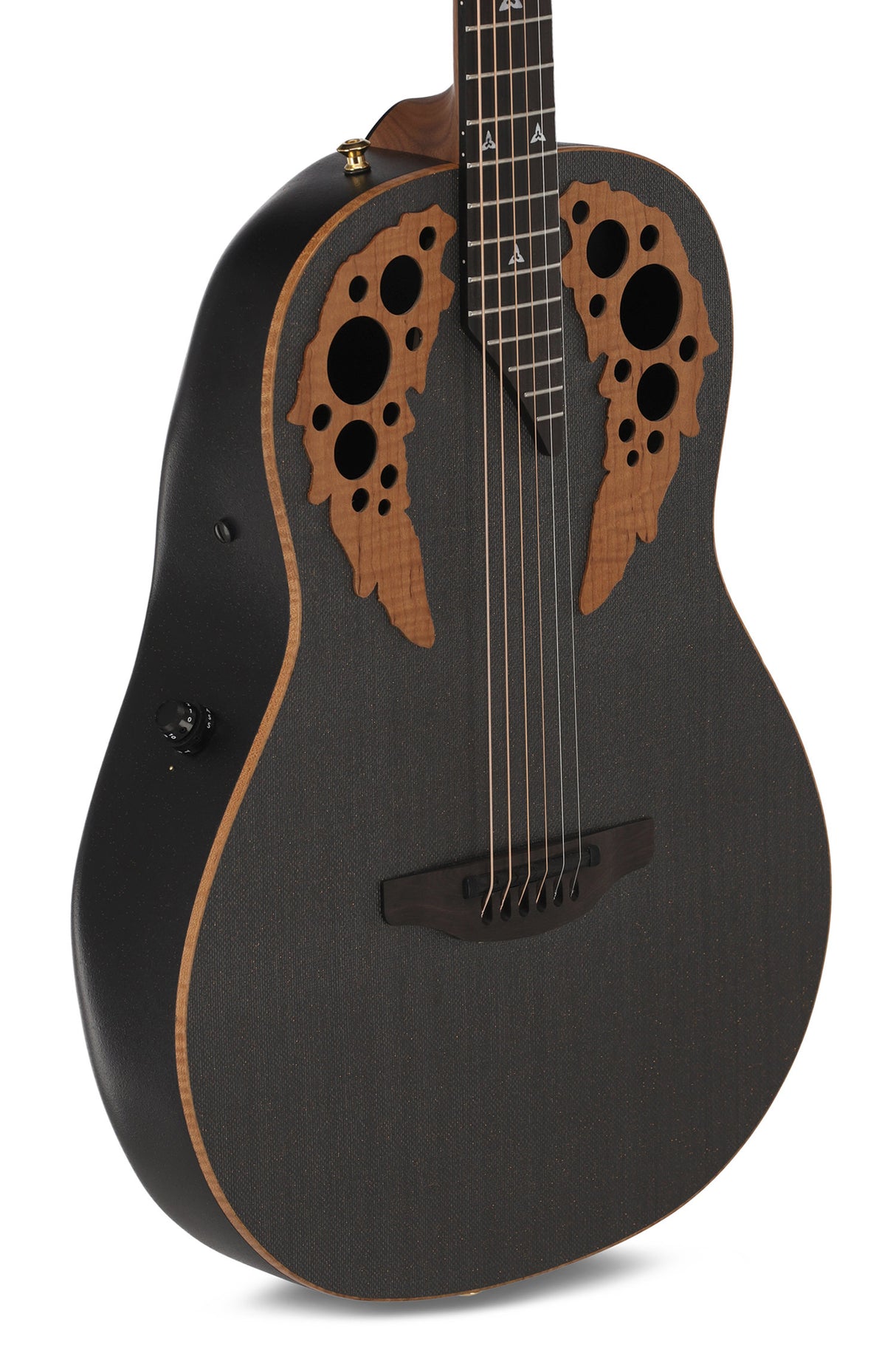 Adamas E-Akustik Gitarren ADAMAS U581T-FM Mid-Depth Non-Cutaway - Black Satin Copper Metal Flake (U581T-FM-G)