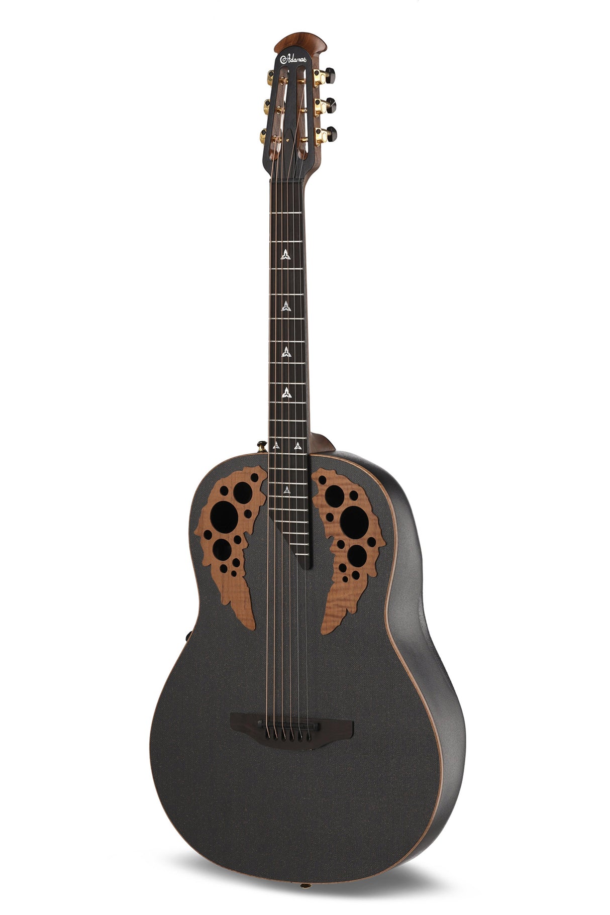 Adamas E-Akustik Gitarren ADAMAS U581T-FM Mid-Depth Non-Cutaway - Black Satin Copper Metal Flake (U581T-FM-G)
