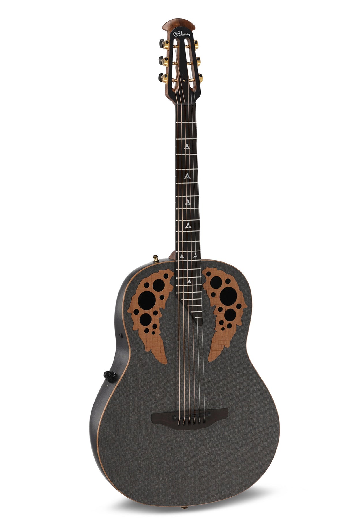 Adamas E-Akustik Gitarren ADAMAS U581T-FM Mid-Depth Non-Cutaway - Black Satin Copper Metal Flake (U581T-FM-G)