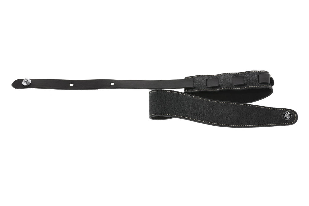GEWA Premium Pattern 65 Gitarrengurt mit Security Locks, schwarz genarbt