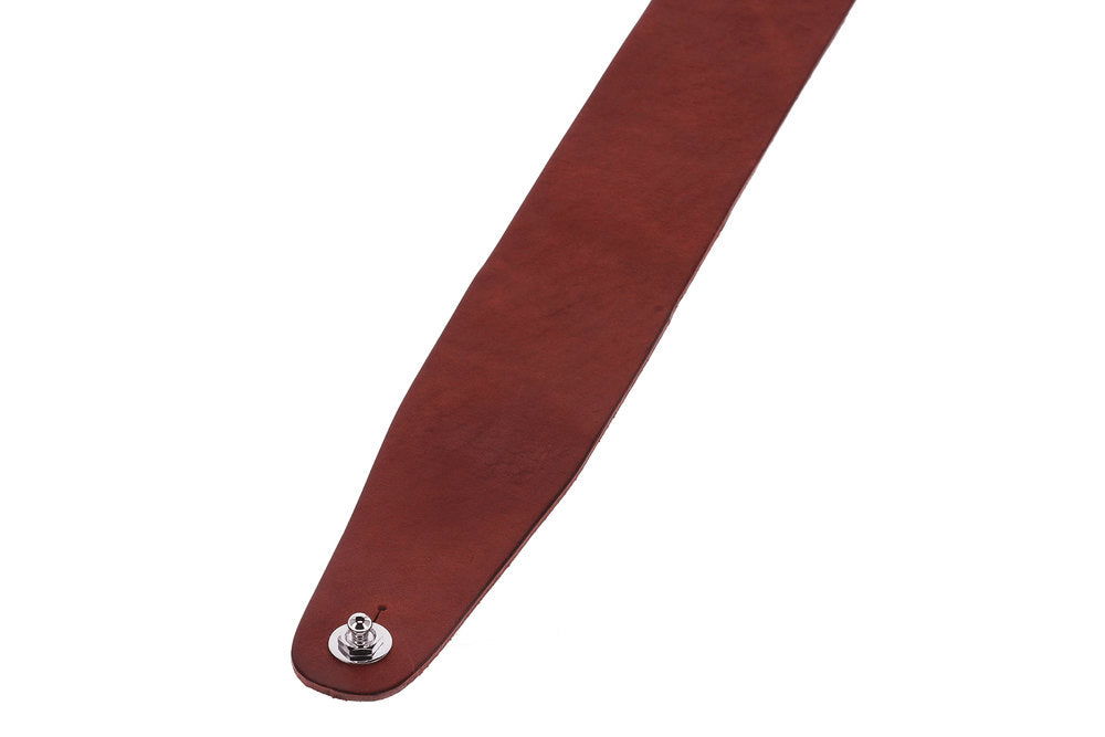 GEWA Premium Plain 70 Gitarrengurt mit Security Locks, rotbraun