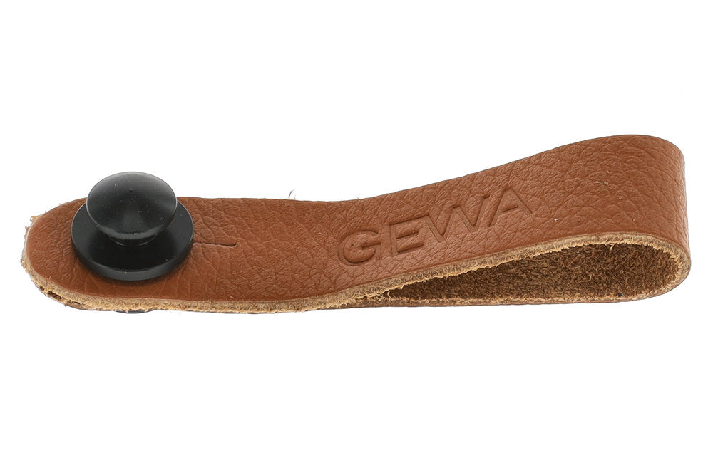 GEWA Tie Strap Schlaufe für Gitarrenriemen, Leder, braun