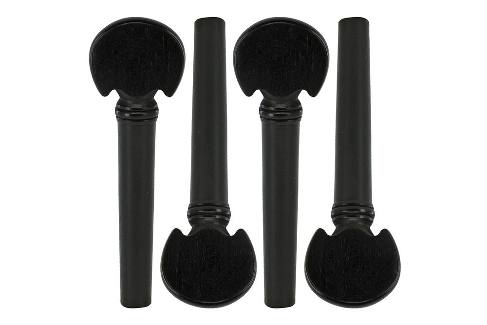 GEWA Barockwirbel aus Ebenholz, geigen 4/4, Schaft Ø 9 mm, 4 Stk.