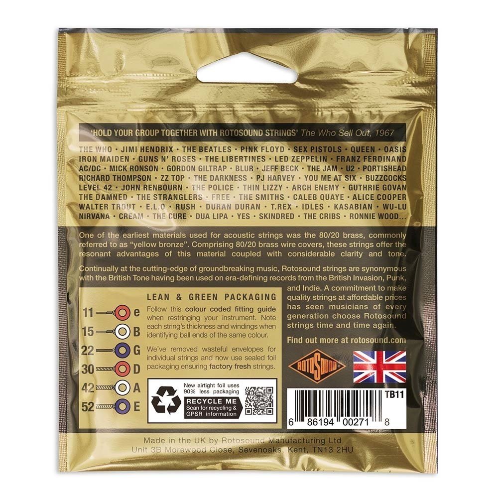 Rotosound Tru Bronze TB11 Westerngitarrensaiten 11-52