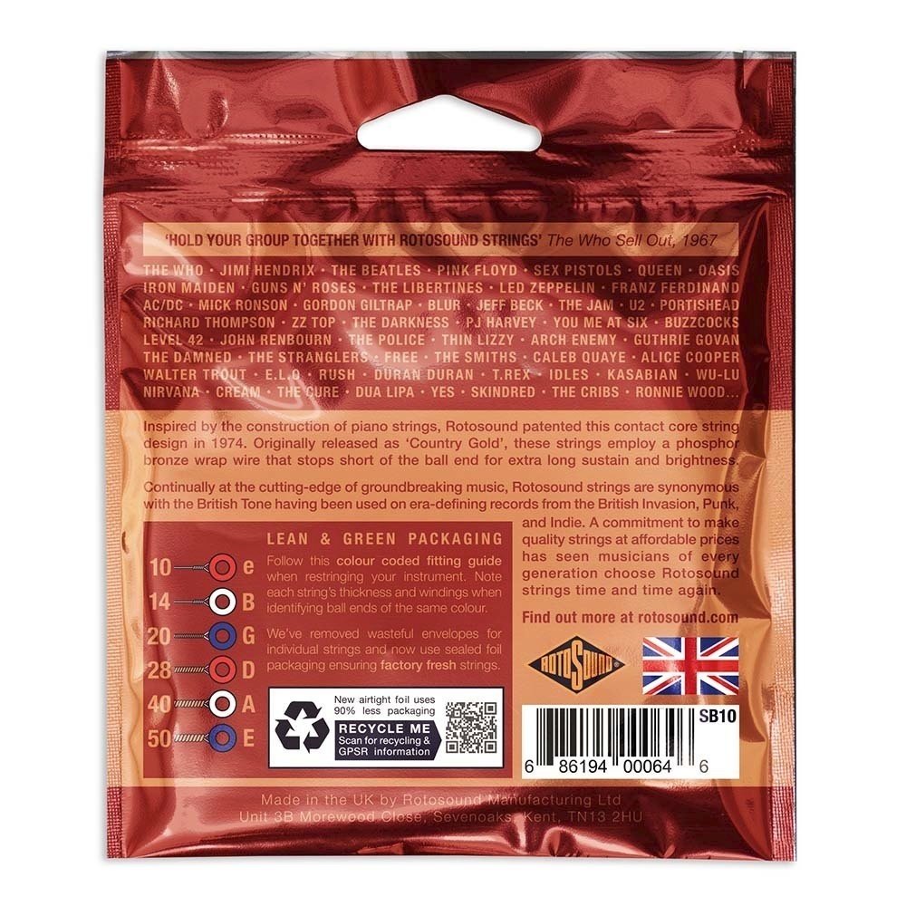 Rotosound Super Bronze SB10 Westerngitarrensaiten 10-50