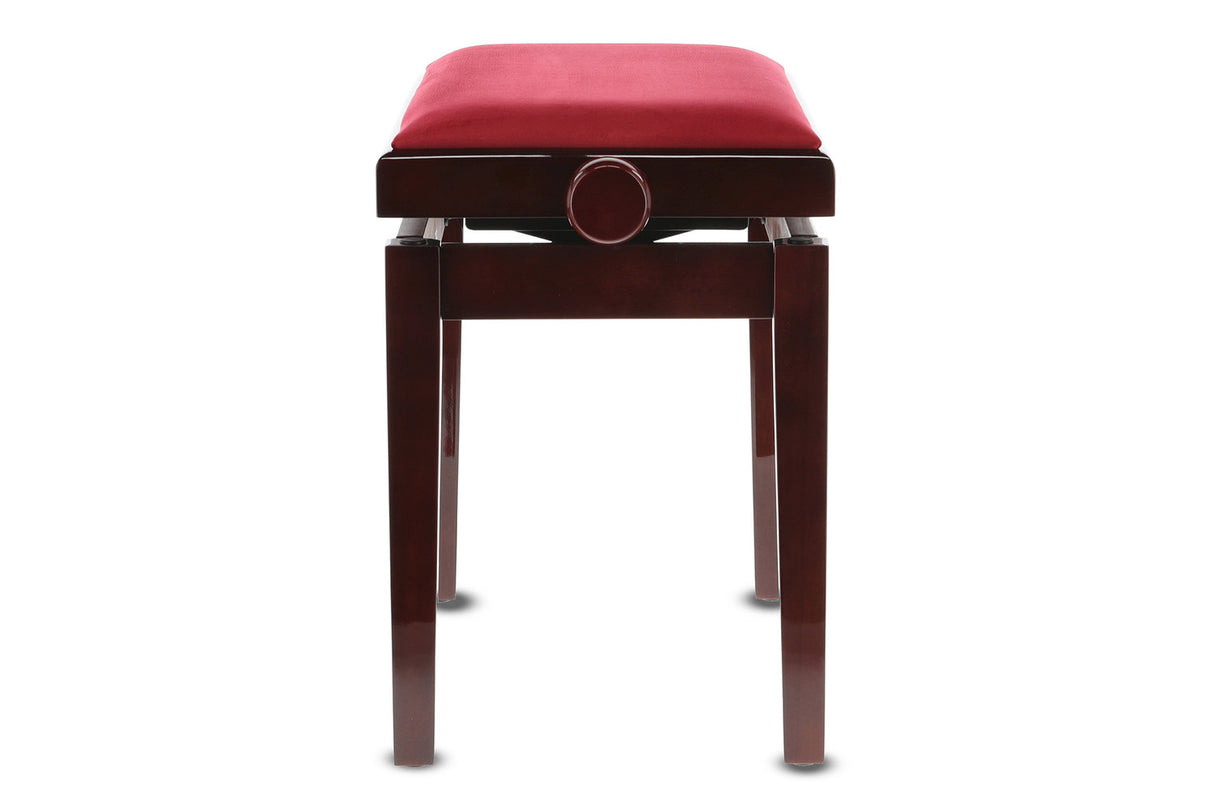 GEWA Piano bench Deluxe - Mahogany highgloss (Dark red seat)