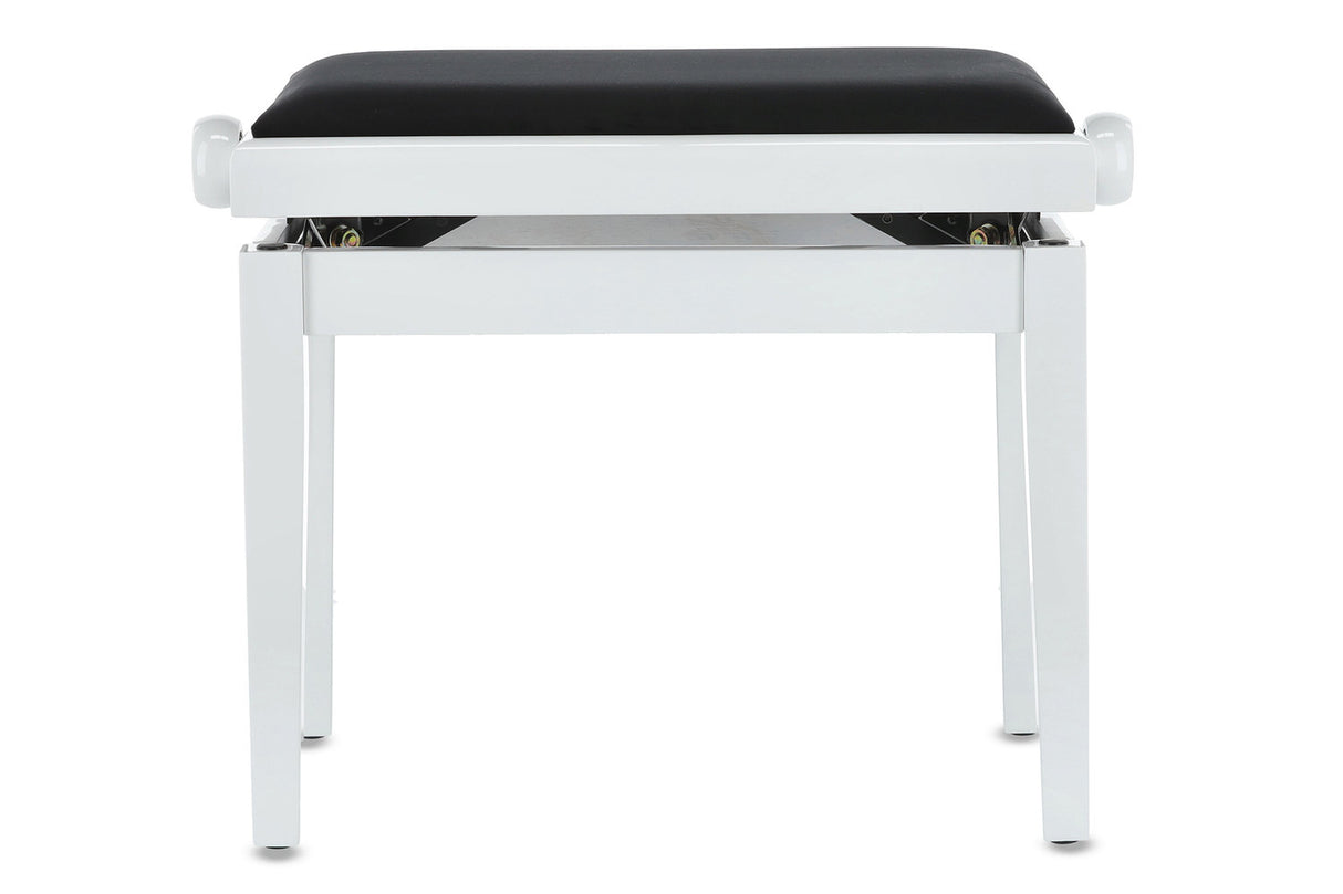 GEWA Piano bench Deluxe - White high gloss (Seat black)
