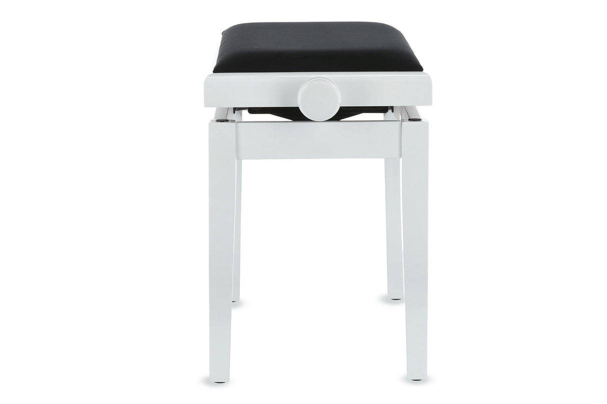 GEWA Piano bench Deluxe - White high gloss (Seat black)