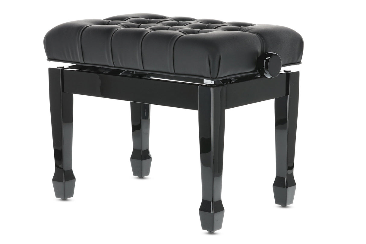 GEWA Piano bench Deluxe XL Black high gloss - Black cover