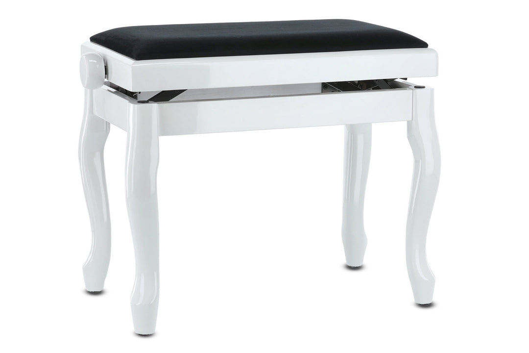 GEWA Klavierbank Deluxe Classic - White hochglanz