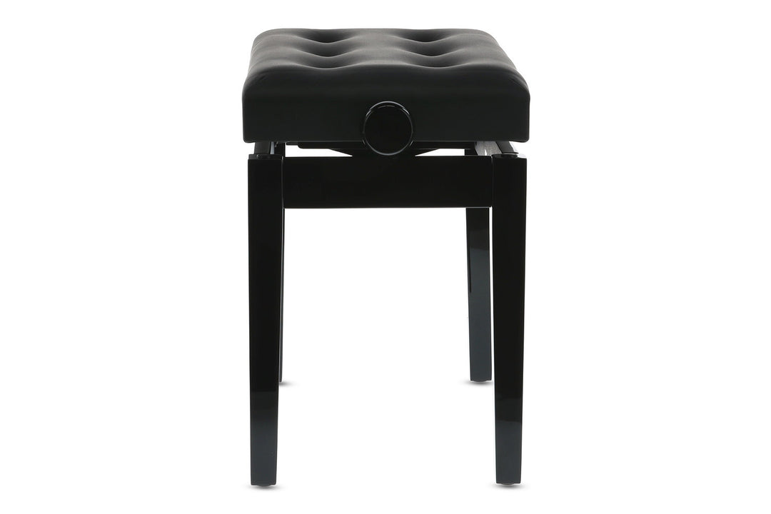 GEWA Klavierbank Deluxe Leder Black, Hochglanz - Black cover aus Kunstleder