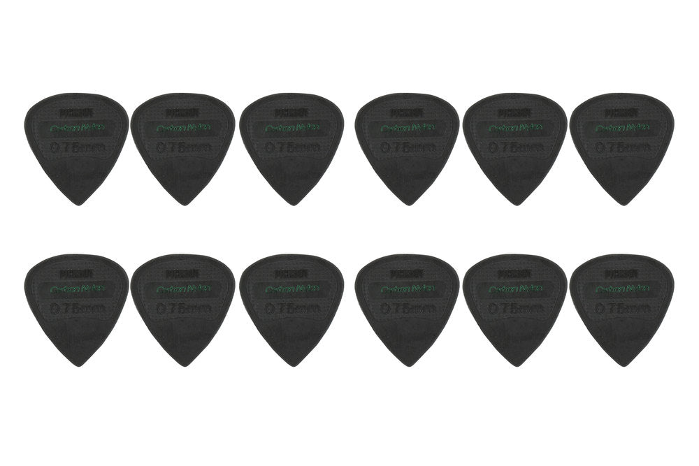 Pick Boy Carbon Nylon Plektren, Edge, 0,75 mm medium, 12 Stück