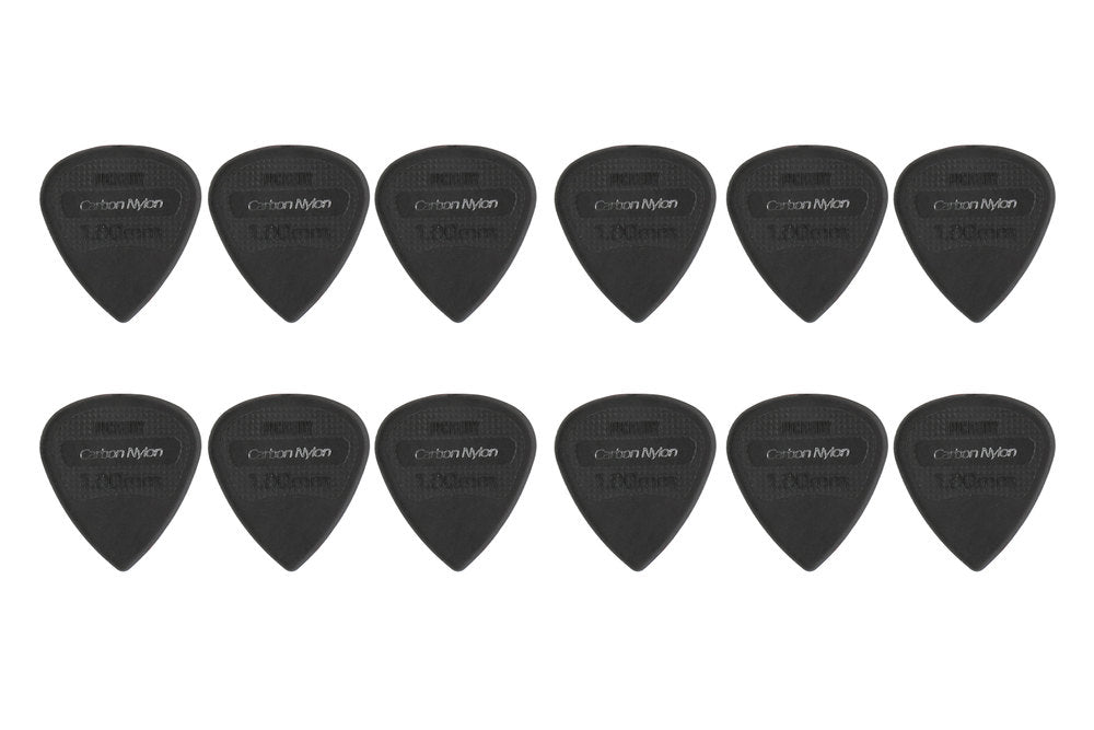 Pick Boy Carbon Nylon Plektren, Edge, 1,00 mm heavy, 12 Stk.