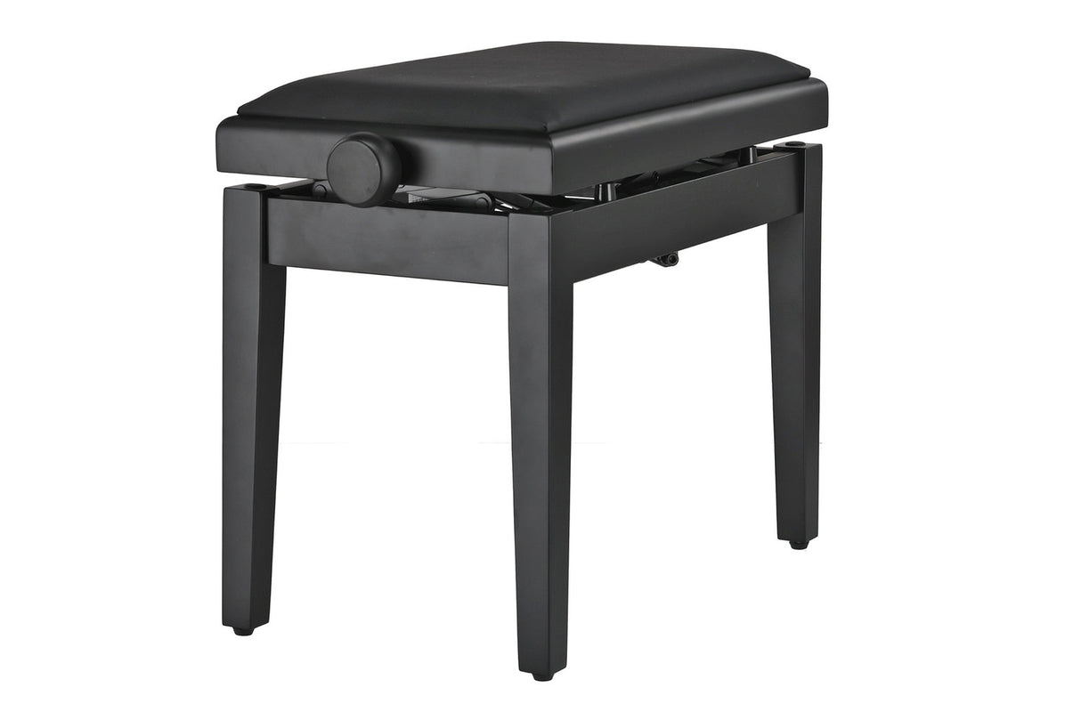 GEWA Piano bench Deluxe Autolift Vinyl - Black matt (Seat black)