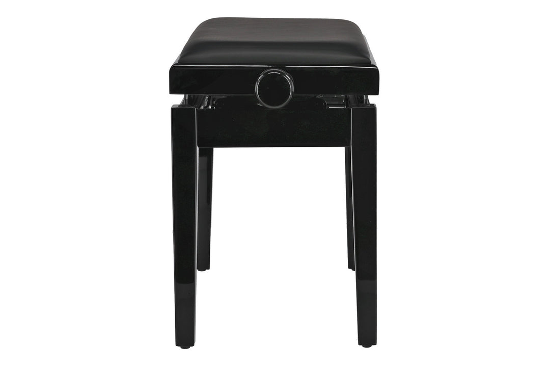 GEWA Klavierbank Deluxe Autolift Vinyl - Black hochglanz (Sitz black)