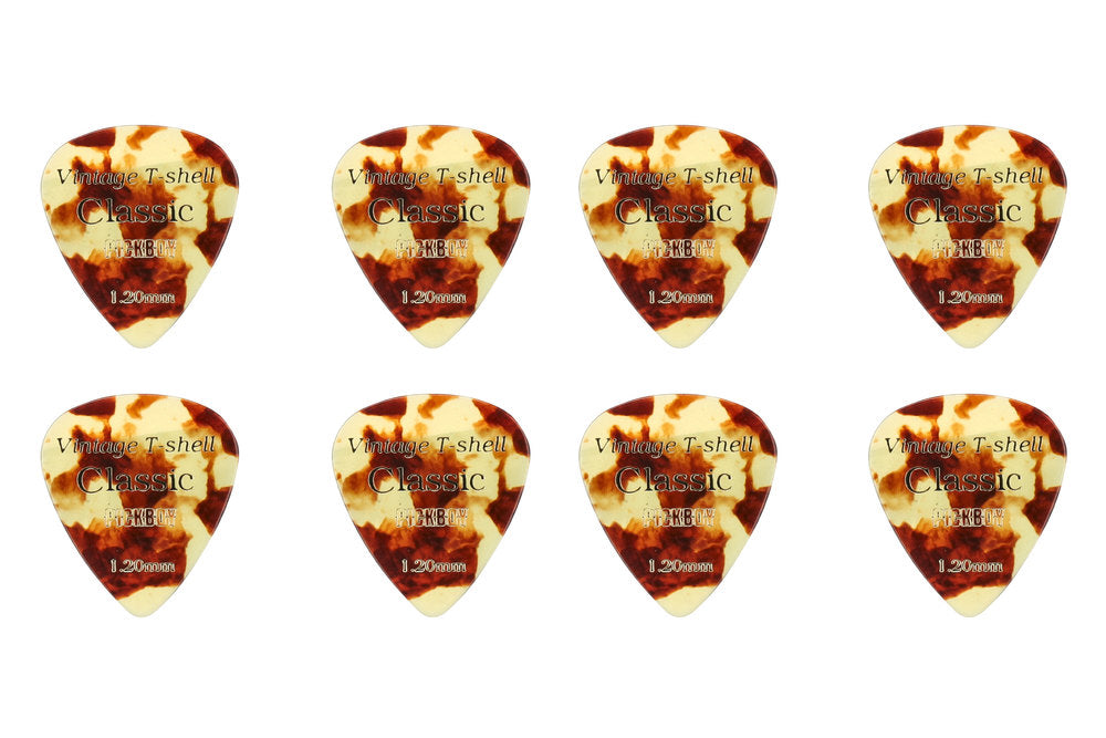Pick Boy Vintage Classic T-Shell Plektren, kurz, 1,20 mm, 8 Stück