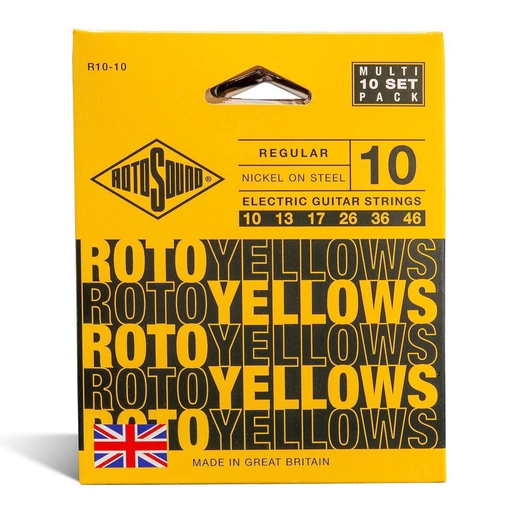 Rotosound Roto Yellows R10-10 E-Gitarrensaiten 10-46, 10 Sätze
