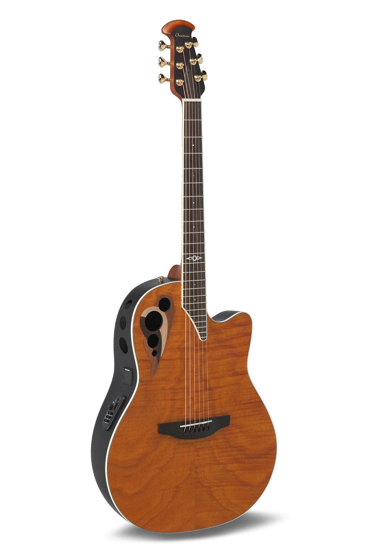 Ovation E-Akustik Gitarren Celebrity Elite Deluxe Plus Ltd 2026 Deep Contour - Amber Satin (CDX40P-FM-G)