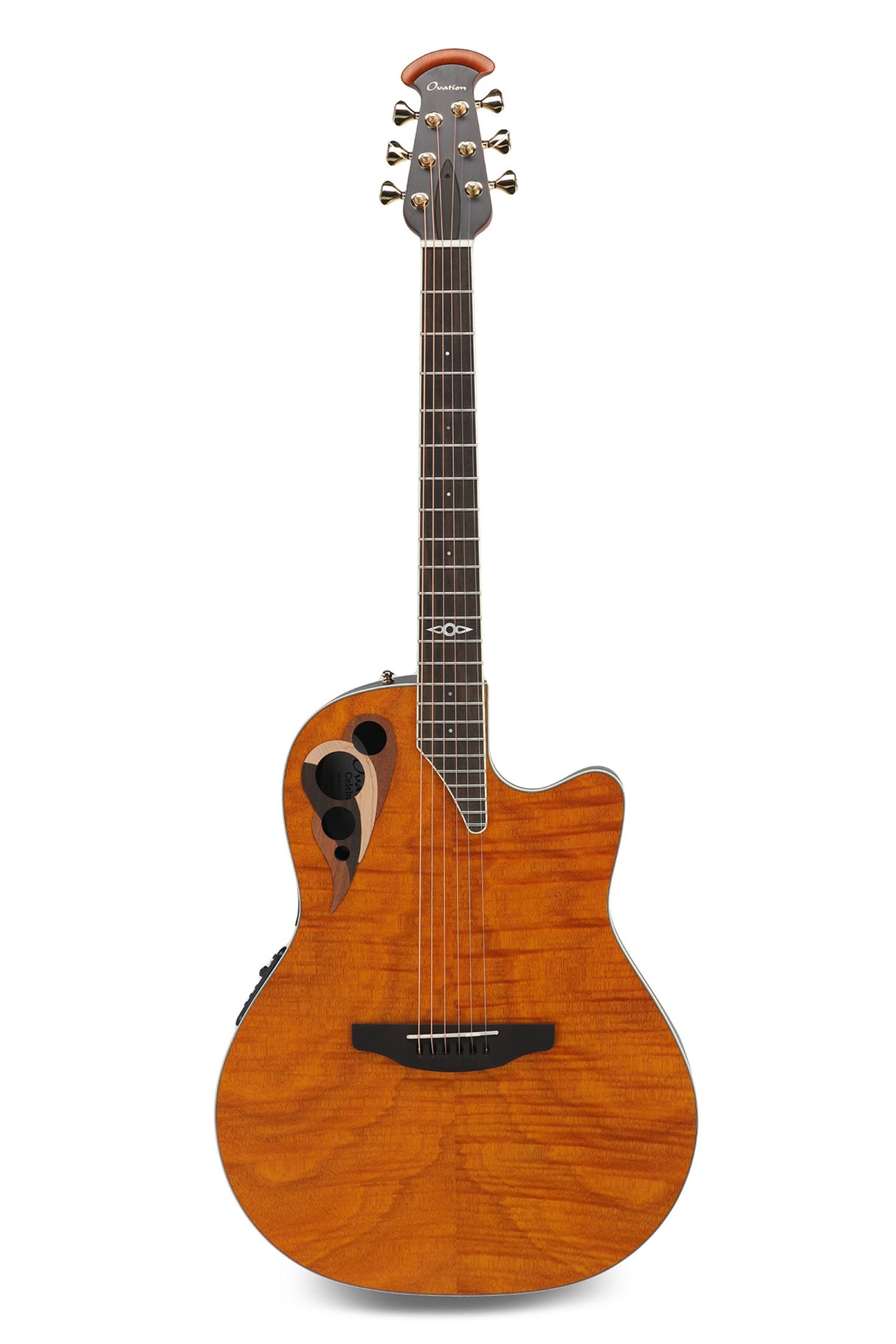 Ovation E-Akustik Gitarren Celebrity Elite Deluxe Plus Ltd 2026 Deep Contour - Amber Satin (CDX40P-FM-G)