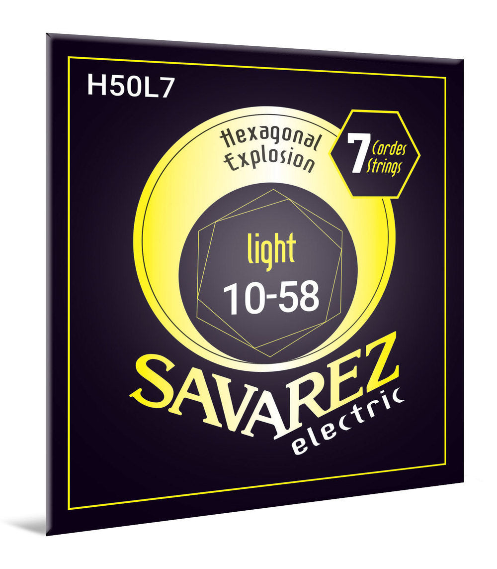 Savarez H50L7 Hexagonal Explosion, light .010 til .058, 7 strenge