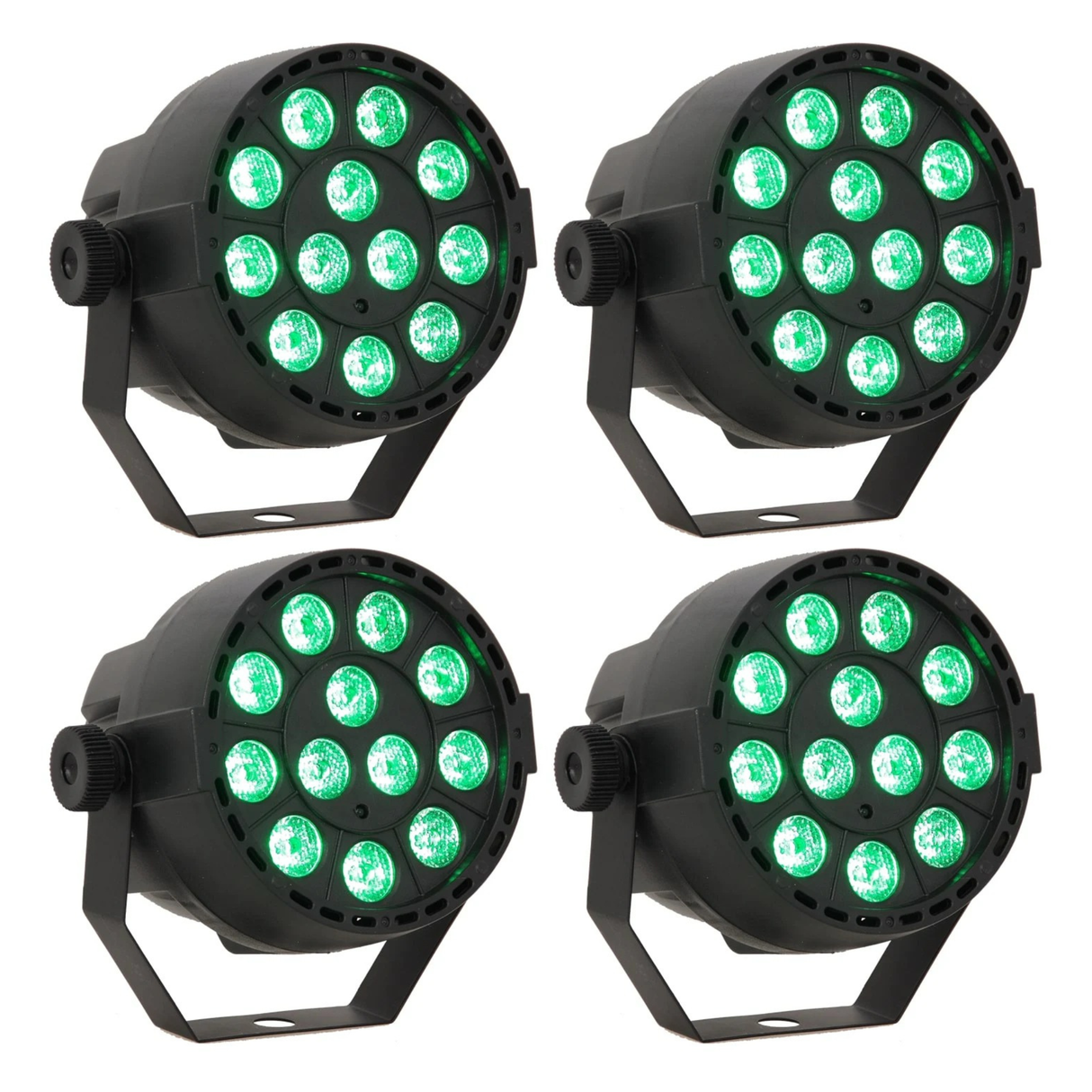 LED Spot Multicolor mit Fernbedienung (12x3W) 4 Stk. Bundle