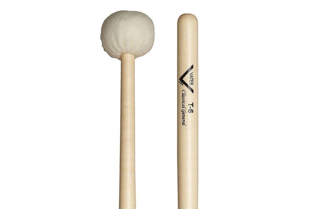 Vater Timpani Mallet T6 paukekøller, mellemblød filt, tilspidset skaft