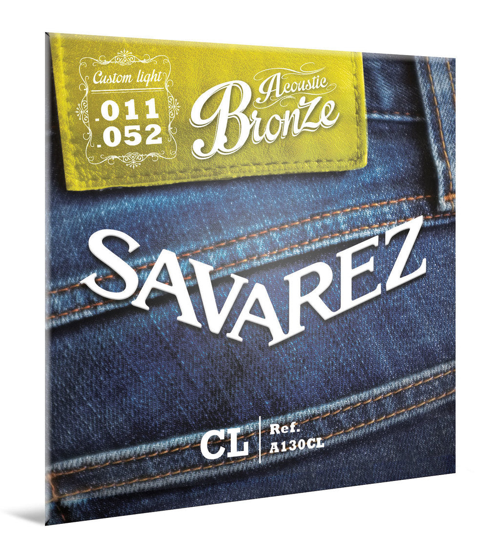Savarez A130CL Bronze westerngitarren-Saiten, custom light .011 bis .052