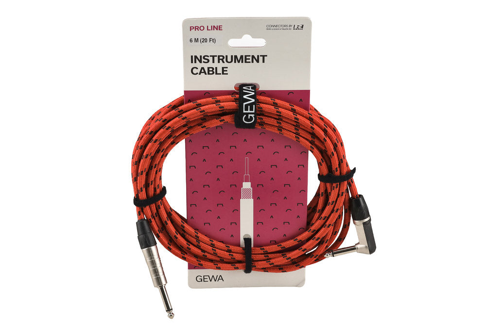 GEWA Pro Line Instrumentenkabel 6 m, gerader und abgewinkelter Klinkenstecker