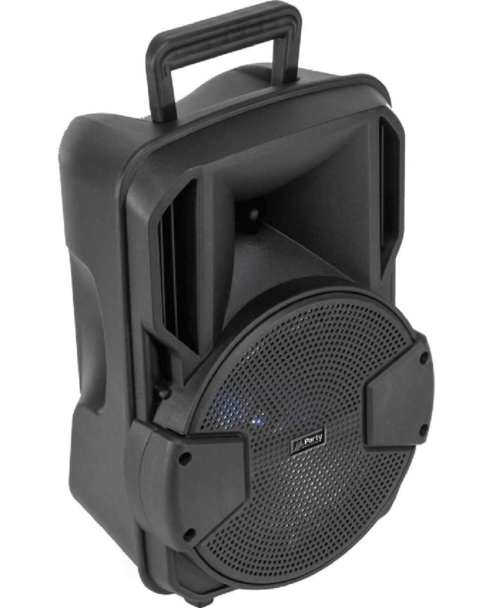 Aktiver Lautsprecher mit Ständer und Mikrofon