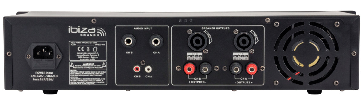 Ibiza AMP600-MKII Leistungsverstärker (2x480W)