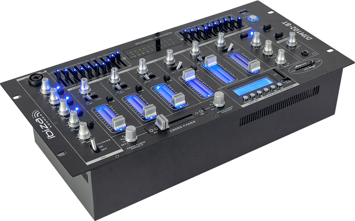 Ibiza 6-Kanal Mixer/12 Eingänge mit USB und Bluetooth