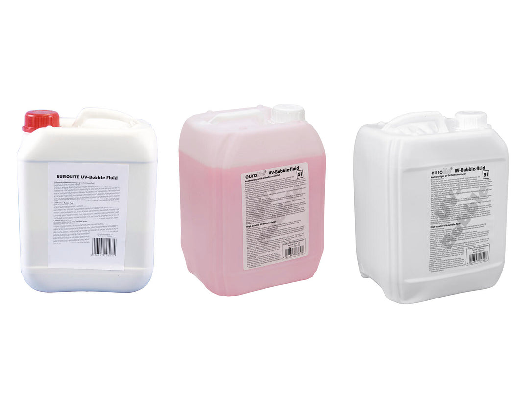 EUROLITE Set 3x UV Bubble Fluid 5l gelb + rot + blau