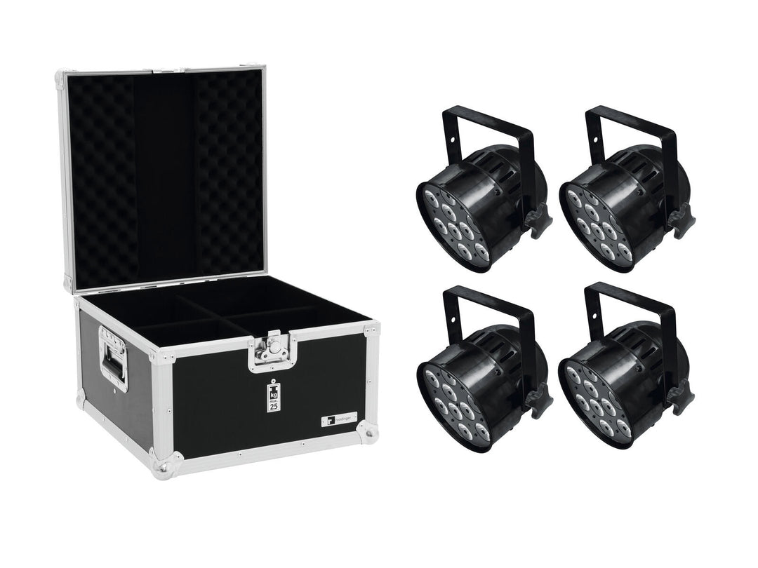 EUROLITE Set 4x LED PAR-56 QCL Short bk + EPS-Koffer
